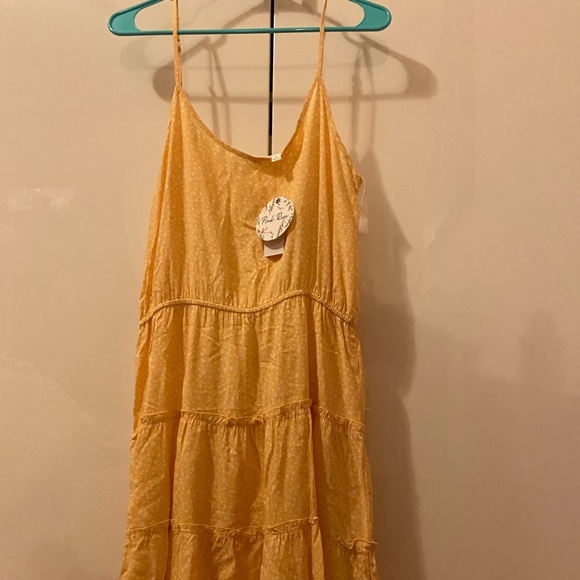 Urban Outfitters Dresses & Skirts - Yellow Ruffle Babydoll Dress